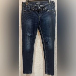 Silver Super Skinny Jeans Size W29 L31